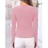 image:imageZESICA Womens Striped Fall Long Sleeve Cute Shirt Dressy Work Going Out TopLight Pink