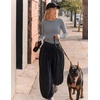 image:imageZESICA Womens Striped Fall Long Sleeve Cute Shirt Dressy Work Going Out TopNavy