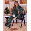 image:imageZESICA Womens 2 Piece Striped Sets Fall Lounge Matching OutfitGreen