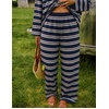 image:imageZESICA Womens 2 Piece Striped Sets Fall Lounge Matching OutfitSapphireblue