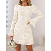 image:imageZESICA Womens 2026 Fall Floral Wedding Guest Cocktail Mini DressApricot