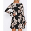 image:imageZESICA Womens 2026 Fall Floral Wedding Guest Cocktail Mini DressBlack