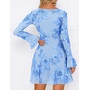 image:imageZESICA Womens 2026 Fall Floral Wedding Guest Cocktail Mini DressBlue