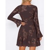 image:imageZESICA Womens 2026 Fall Floral Wedding Guest Cocktail Mini DressCoffee