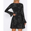 image:imageZESICA Womens 2026 Fall Floral Wedding Guest Cocktail Mini DressDim