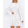 image:imageZESICA Womens 2026 Fall Floral Wedding Guest Cocktail Mini DressWhite