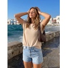 image:imageZESICA Womens Summer Wool Blend Short Sleeve Sweater TopsApricot