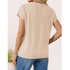 image:imageZESICA Womens Summer Wool Blend Short Sleeve Sweater TopsApricot