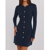 image:imageZESICA Womens 2026 Fall Winter Long Sleeve Work Office Sweater DressesNavy