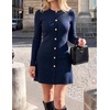 image:imageZESICA Womens 2026 Fall Winter Long Sleeve Work Office Sweater DressesNavy