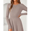 image:imageZESICA Womens Fall Winter Pleated Cocktail Party Midi Sweater DressKhaki