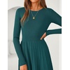 image:imageZESICA Womens Fall Winter Pleated Cocktail Party Midi Sweater DressTeal