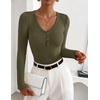 image:imageZESICA Fall Long Sleeve Henley Shirts for Women Dressy Casual 2026Army Green