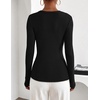 image:imageZESICA Fall Long Sleeve Henley Shirts for Women Dressy Casual 2026Black
