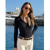 image:imageZESICA Fall Long Sleeve Henley Shirts for Women Dressy Casual 2026Black