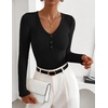 image:imageZESICA Fall Long Sleeve Henley Shirts for Women Dressy Casual 2026Black