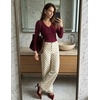 image:imageZESICA Fall Long Sleeve Henley Shirts for Women Dressy Casual 2026Burgundy