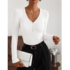 image:imageZESICA Fall Long Sleeve Henley Shirts for Women Dressy Casual 2026White