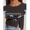 image:imageZESICA Oversized Sweaters for Women 2026 Fall Trendy Pullover TopsBrown
