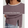 image:imageZESICA Oversized Sweaters for Women 2026 Fall Trendy Pullover TopsDusty Purple