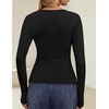 image:imageZESICA Women Fall Long Sleeve Slim Knit Lightweight Cardigan TopsBlack