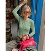 image:imageZESICA Women Fall Long Sleeve Slim Knit Lightweight Cardigan TopsPea Green
