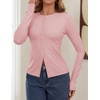 image:imageZESICA Women Fall Long Sleeve Slim Knit Lightweight Cardigan TopsPink