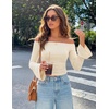 image:imageZESICA Women Off The Shoulder Tops Long Sleeve Going Out ShirtsApricot