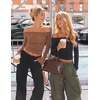 image:imageZESICA Women Off The Shoulder Tops Long Sleeve Going Out ShirtsBlack