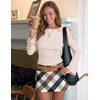 image:imageZESICA Womens Cute Tie Shoulder Going Out Y2K Tops Long Sleeve ShirtsApricot