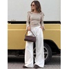 image:imageZESICA Womens Cute Tie Shoulder Going Out Y2K Tops Long Sleeve ShirtsApricot Stripe