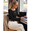 image:imageZESICA Womens Cute Tie Shoulder Going Out Y2K Tops Long Sleeve ShirtsBlack