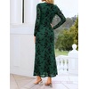 image:imageZESICA Womens Fall Long Sleeve Bodycon Mesh Wedding Guest Formal DressGreen