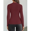 image:imageZESICA Womens Fall Long Sleeve Twist Knot Business Casual TopsBurgundy
