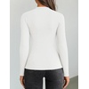 image:imageZESICA Womens Fall Long Sleeve Twist Knot Business Casual TopsWhite