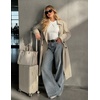 image:imageZESICA Womens Fall Long Sleeve Twist Knot Business Casual TopsWhite