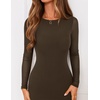 image:imageZESICA Womens Fall Wedding Guest Formal Long Sleeve Maxi DressesBrown