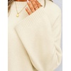 image:imageZESICA Womens Fall Winter Sweaters 2026 Lace Trim Pullover TopsApricot