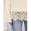 image:imageZESICA Womens Fall Winter Sweaters 2026 Lace Trim Pullover TopsApricot
