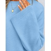 image:imageZESICA Womens Fall Winter Sweaters 2026 Lace Trim Pullover TopsBlue