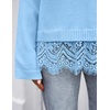 image:imageZESICA Womens Fall Winter Sweaters 2026 Lace Trim Pullover TopsBlue
