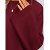 image:imageZESICA Womens Fall Winter Sweaters 2026 Lace Trim Pullover TopsBurgundy