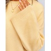 image:imageZESICA Womens Fall Winter Sweaters 2026 Lace Trim Pullover TopsLight Yellow