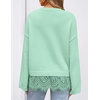 image:imageZESICA Womens Fall Winter Sweaters 2026 Lace Trim Pullover TopsMint