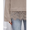 image:imageZESICA Womens Fall Winter Sweaters 2026 Lace Trim Pullover TopsOats