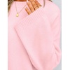 image:imageZESICA Womens Fall Winter Sweaters 2026 Lace Trim Pullover TopsPink