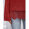 image:imageZESICA Womens Fall Winter Sweaters 2026 Lace Trim Pullover TopsRust