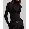 image:imageZESICA Womens Mesh Sheer Turtleneck Long Sleeve Going Out TopsBlack