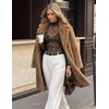 image:imageZESICA Womens Mesh Sheer Turtleneck Long Sleeve Going Out TopsLeopardbrown
