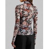 image:imageZESICA Womens Mesh Sheer Turtleneck Long Sleeve Going Out TopsNewblack